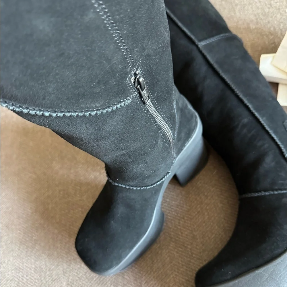 UGG New Heights Platform Xtra Over-the-Knee Black Boots
